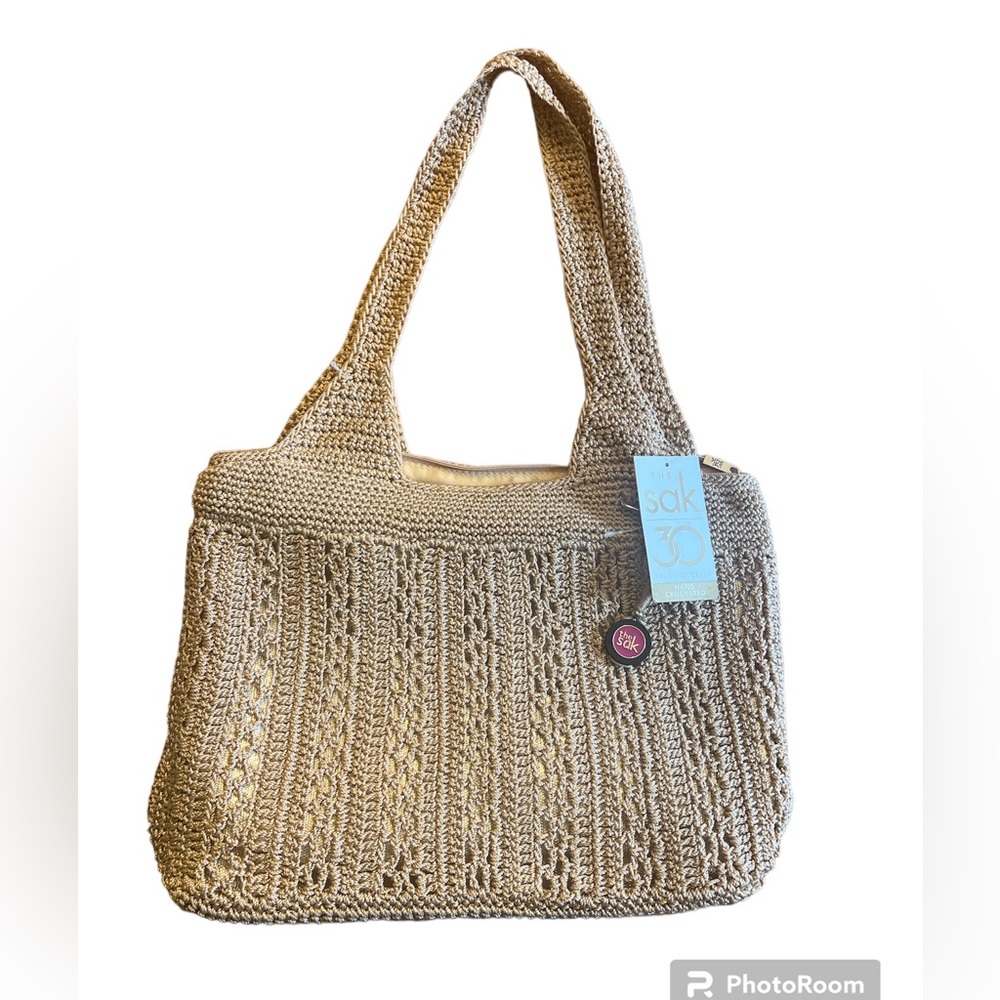 The Sak casual classics crochet boho tote. NWT